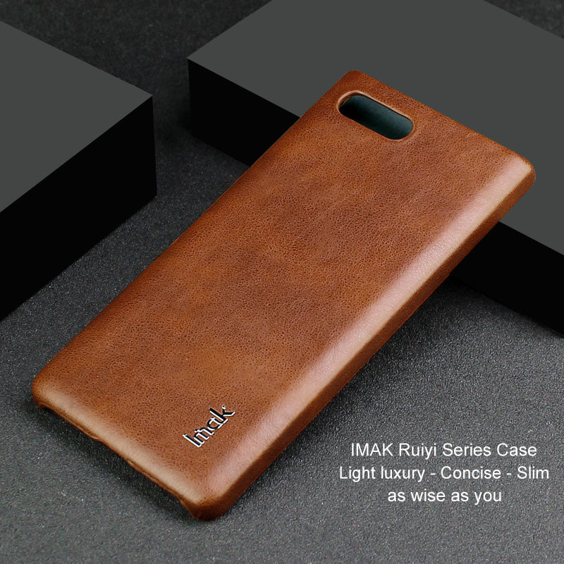 IMAK Ruiyi Series PU Leather Coated Hard PC Phone Cover for BlackBerry Key2