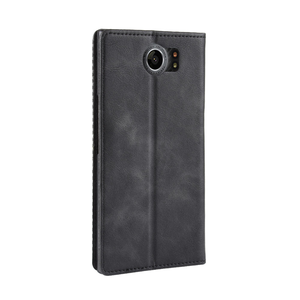 Vintage Style PU Leather Mobile Phone Case Accessory for BlackBerry Priv