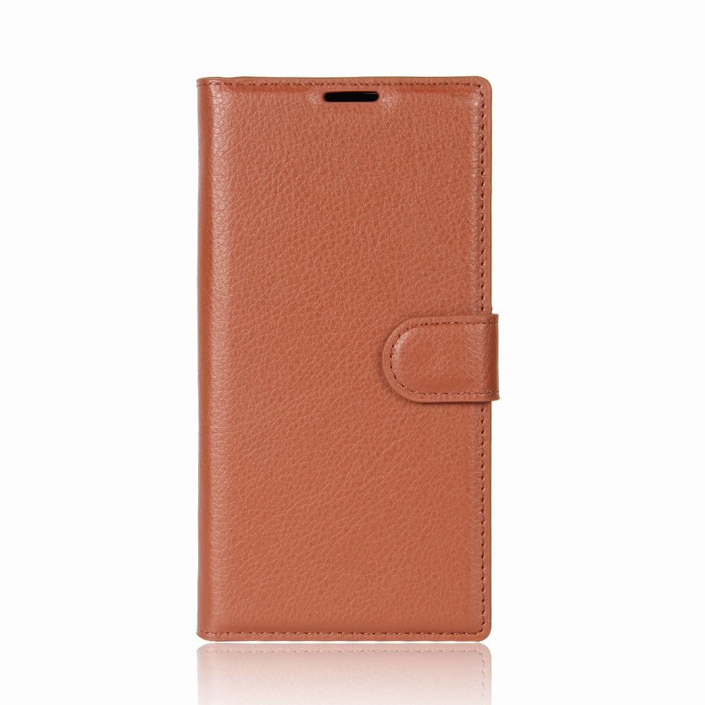 Litchi Grain Wallet Leather Stand Case for BlackBerry Keyone