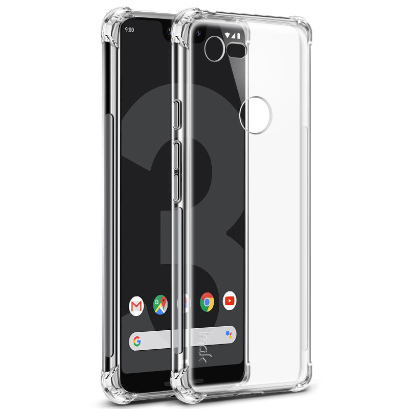 IMAK for Google Pixel 3 XL, Smooth Feel Anti-drop TPU Shell + Explosion-proof Screen Film