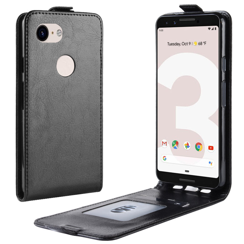 Crazy Horse [Vertical Flip] Leather Case Accessory for Google Pixel 3a