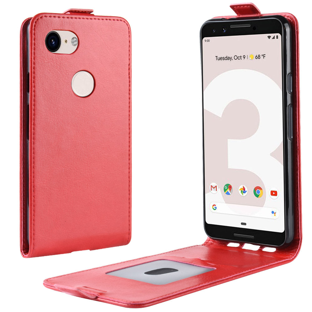 Crazy Horse [Vertical Flip] Leather Case Accessory for Google Pixel 3a