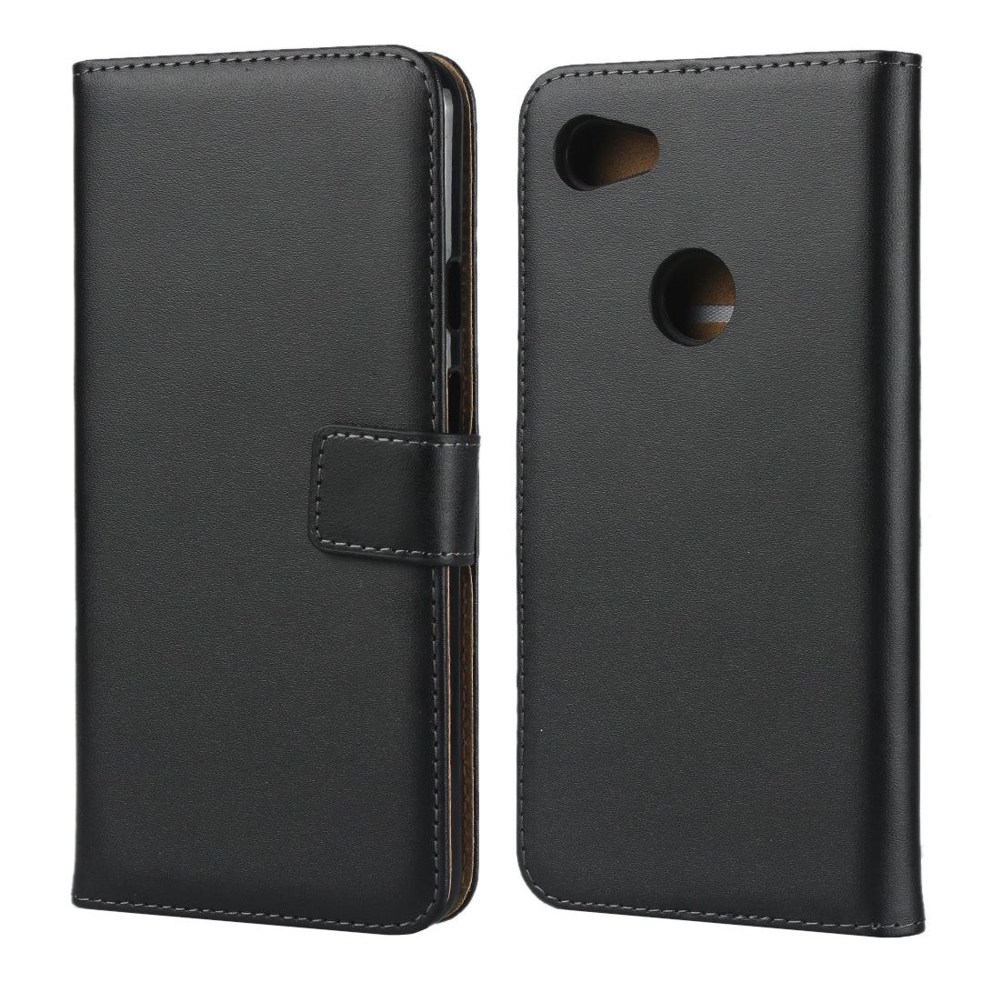 Genuine Leather Phone Shell with Stand for Google Pixel 3a