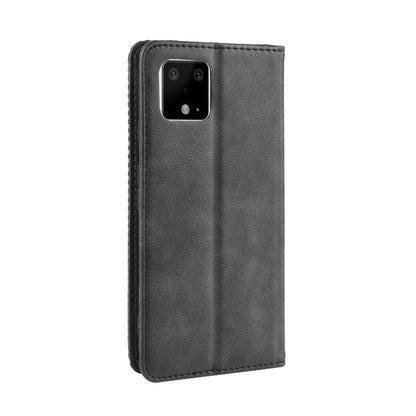 Auto-absorbed Vintage Style PU Leather Wallet Cover Case for Google Pixel 4 XL