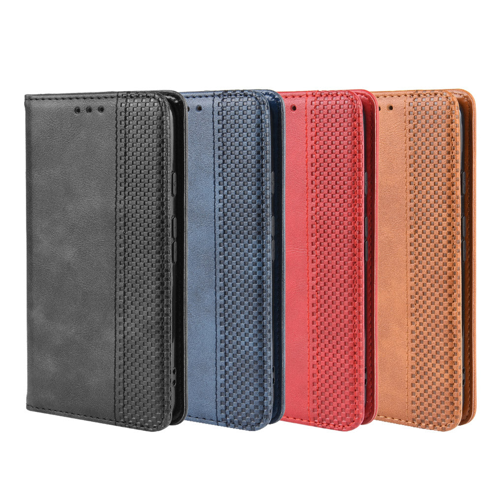 Auto-absorbed Vintage Style PU Leather Wallet Cover Case for Google Pixel 4 XL