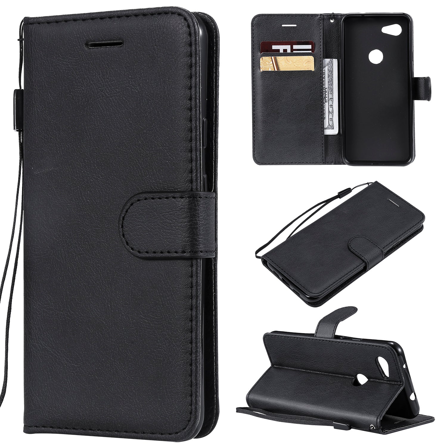 KT Leather Series-2 Wallet Leather Cell Phone Case for Google Pixel 3a