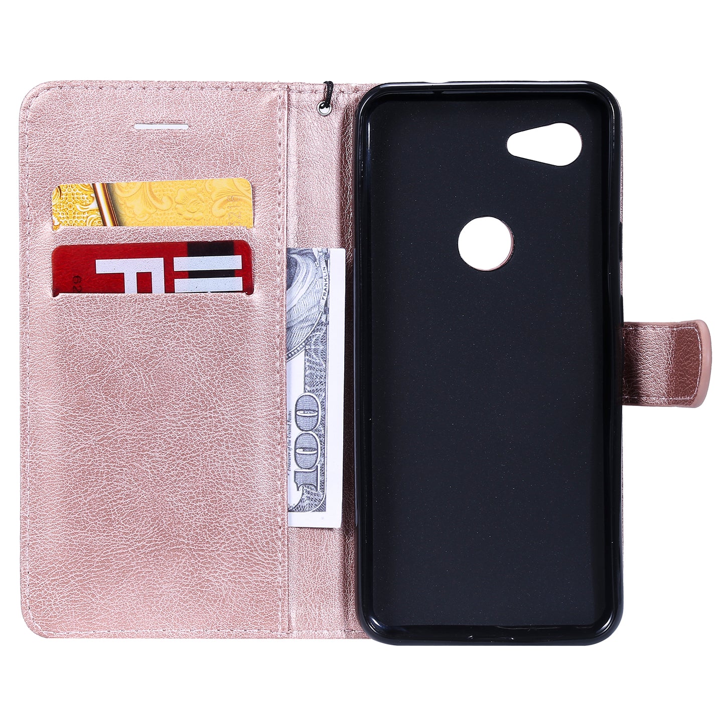 KT Leather Series-2 Wallet Leather Cell Phone Case for Google Pixel 3a