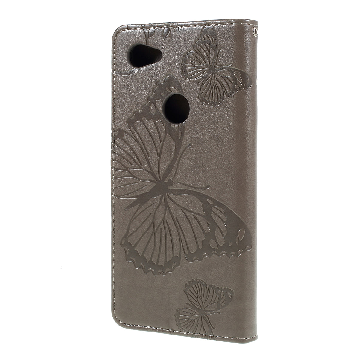 KT Imprinting Flower Series-2 Imprint Butterfly Leather Wallet Mobile Case for Google Pixel 3a