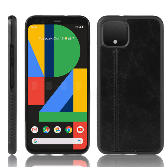 Leather Coated PC + TPU Hybrid Shell for Google Pixel 4