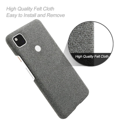 KSQ for Google Pixel 4a Soft Cloth Coated Hard PC Shockproof Protective Cover