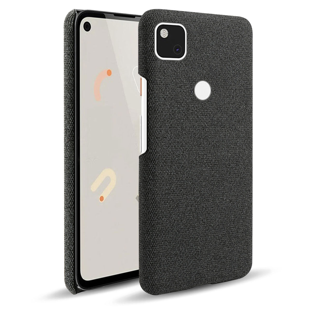 KSQ for Google Pixel 4a Soft Cloth Coated Hard PC Shockproof Protective Cover