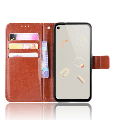 Crazy Horse Skin PU Leather Wallet Mobile Phone Shell for Google Pixel 4a