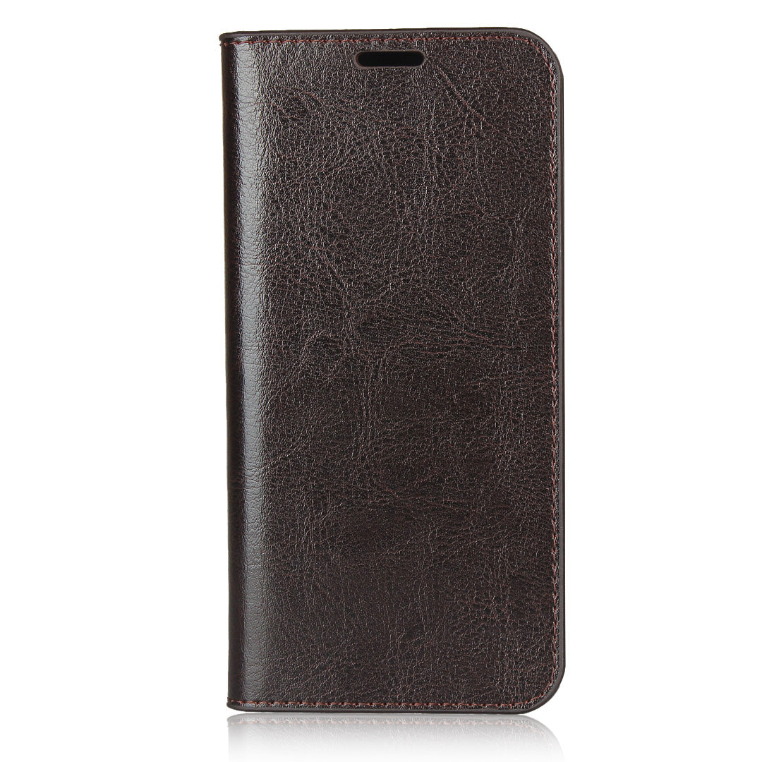 Crazy Horse Skin Genuine Leather Shell for Google Pixel 4a