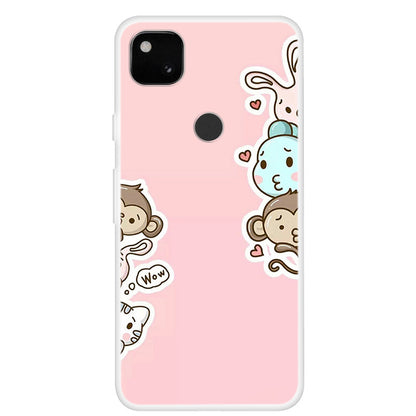 Pattern Printing Soft TPU Protective Case for Google Pixel 4a