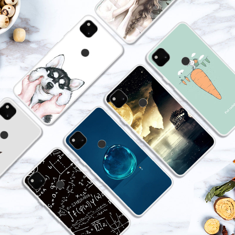 Pattern Printing Soft TPU Protective Case for Google Pixel 4a