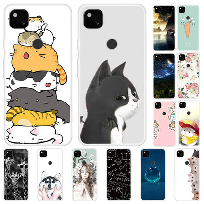 Pattern Printing Soft TPU Protective Case for Google Pixel 4a