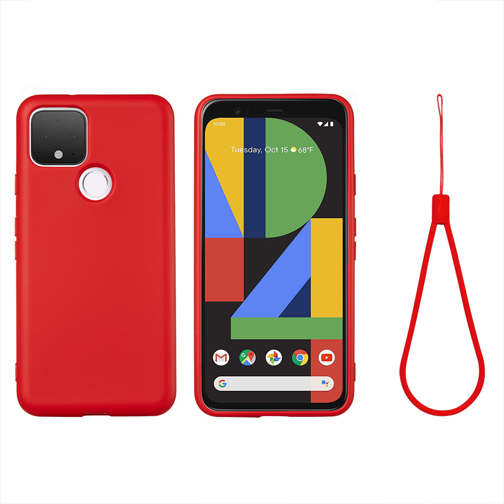 Liquid Silicone Phone Case for Google Pixel 5, Lightweight Microfiber Lining Cushion Texture Cover