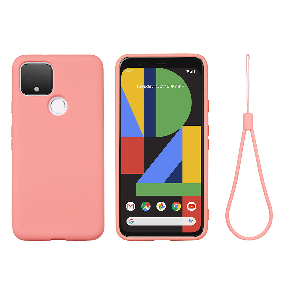 Liquid Silicone Phone Case for Google Pixel 5, Lightweight Microfiber Lining Cushion Texture Cover