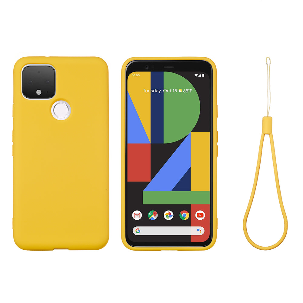 Liquid Silicone Phone Case for Google Pixel 5, Lightweight Microfiber Lining Cushion Texture Cover