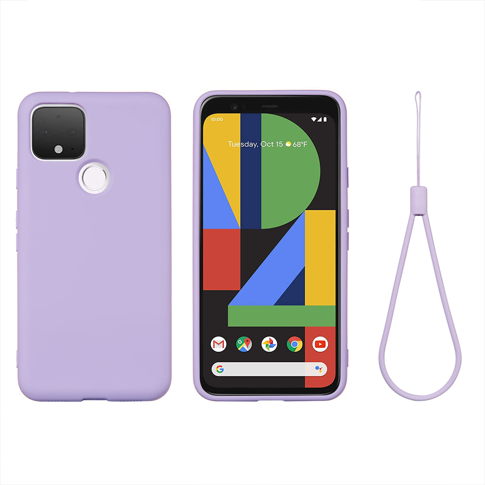 Liquid Silicone Phone Case for Google Pixel 5, Lightweight Microfiber Lining Cushion Texture Cover