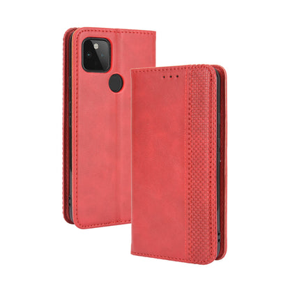 Vintage Style Wallet Stand Leather Phone Cover for Google Pixel 4a 5G