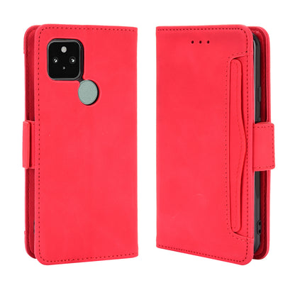 Protective Leather Case with Multiple Card Slots Phone Cover for Google Pixel 5