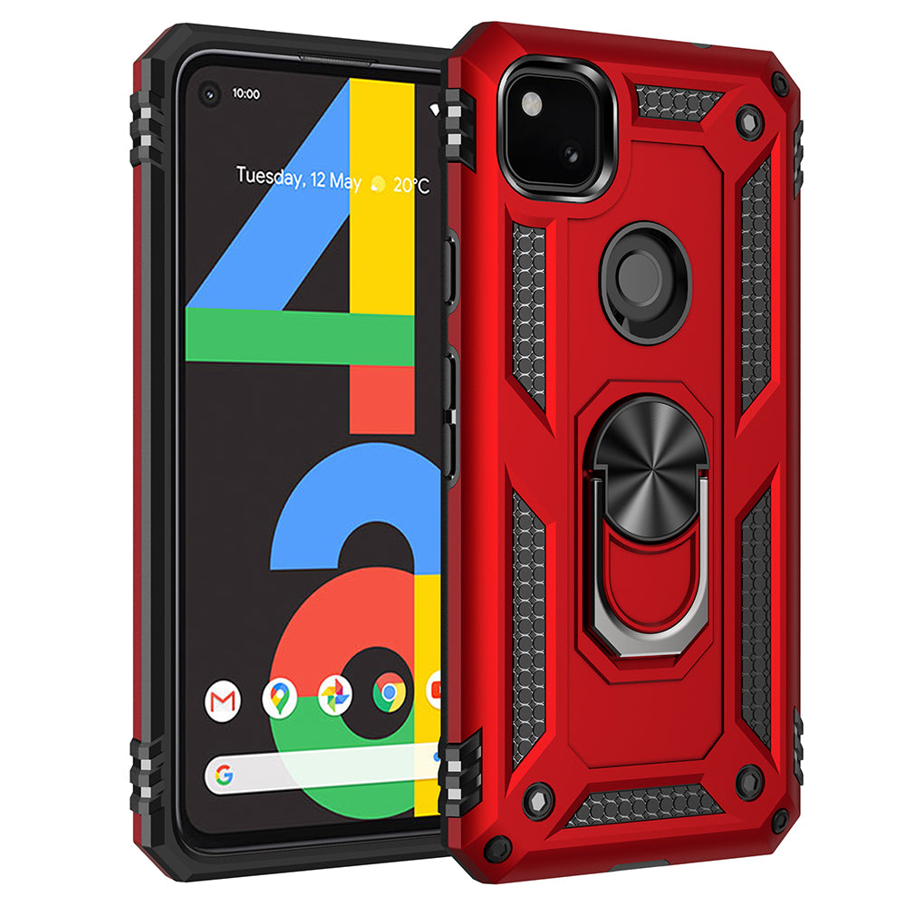 Hybrid PC TPU Shell for Google Pixel 4a Kickstand Armor Cover