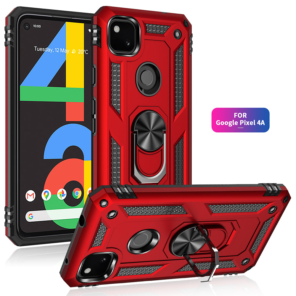 Hybrid PC TPU Shell for Google Pixel 4a Kickstand Armor Cover