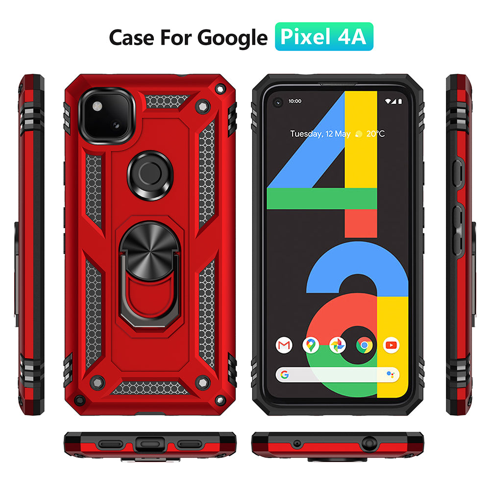 Hybrid PC TPU Shell for Google Pixel 4a Kickstand Armor Cover