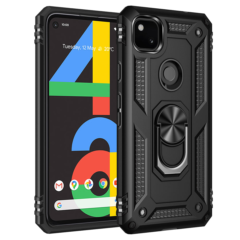 Hybrid PC TPU Shell for Google Pixel 4a Kickstand Armor Cover