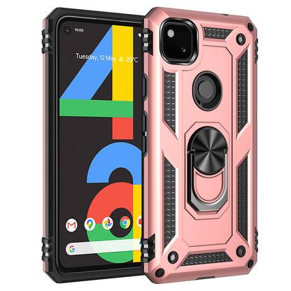 Hybrid PC TPU Shell for Google Pixel 4a Kickstand Armor Cover