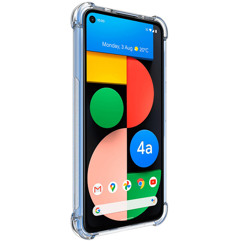 IMAK Silky Anti-drop TPU Shell Case for Google Pixel 4a 5G with Screen Protector Film