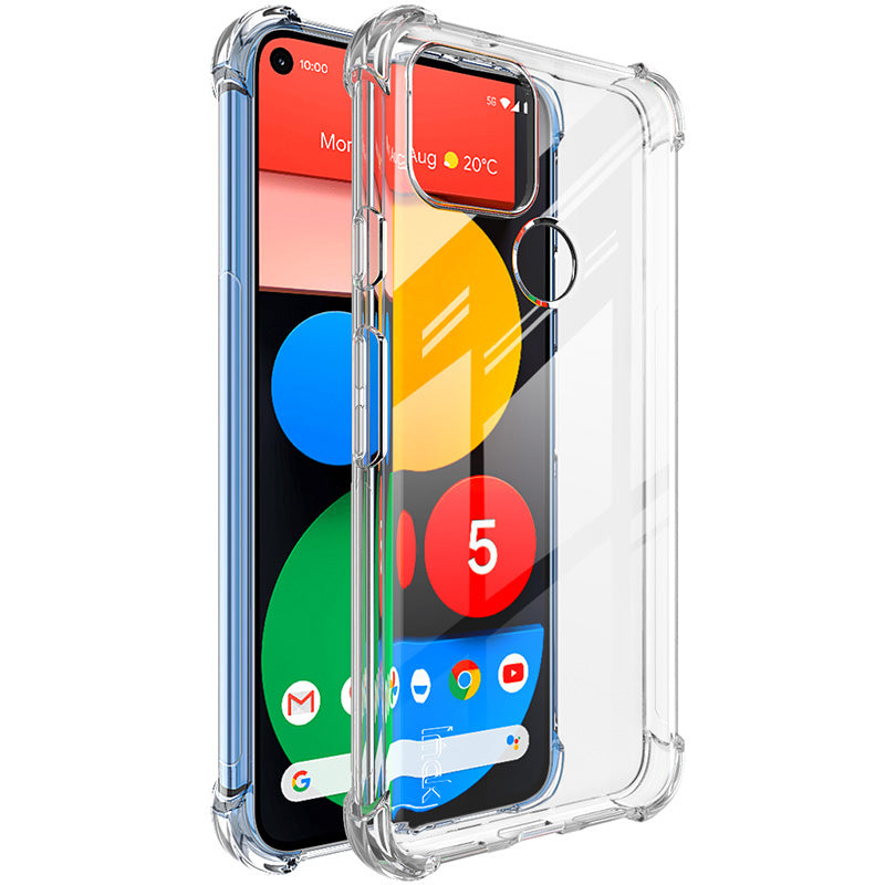 IMAK Shock-resistant TPU Back Case (Airbag Version) + Screen Protector Film for Google Pixel 5