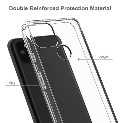 Clear Shockproof Acrylic+TPU Hybrid Case for Google Pixel 5