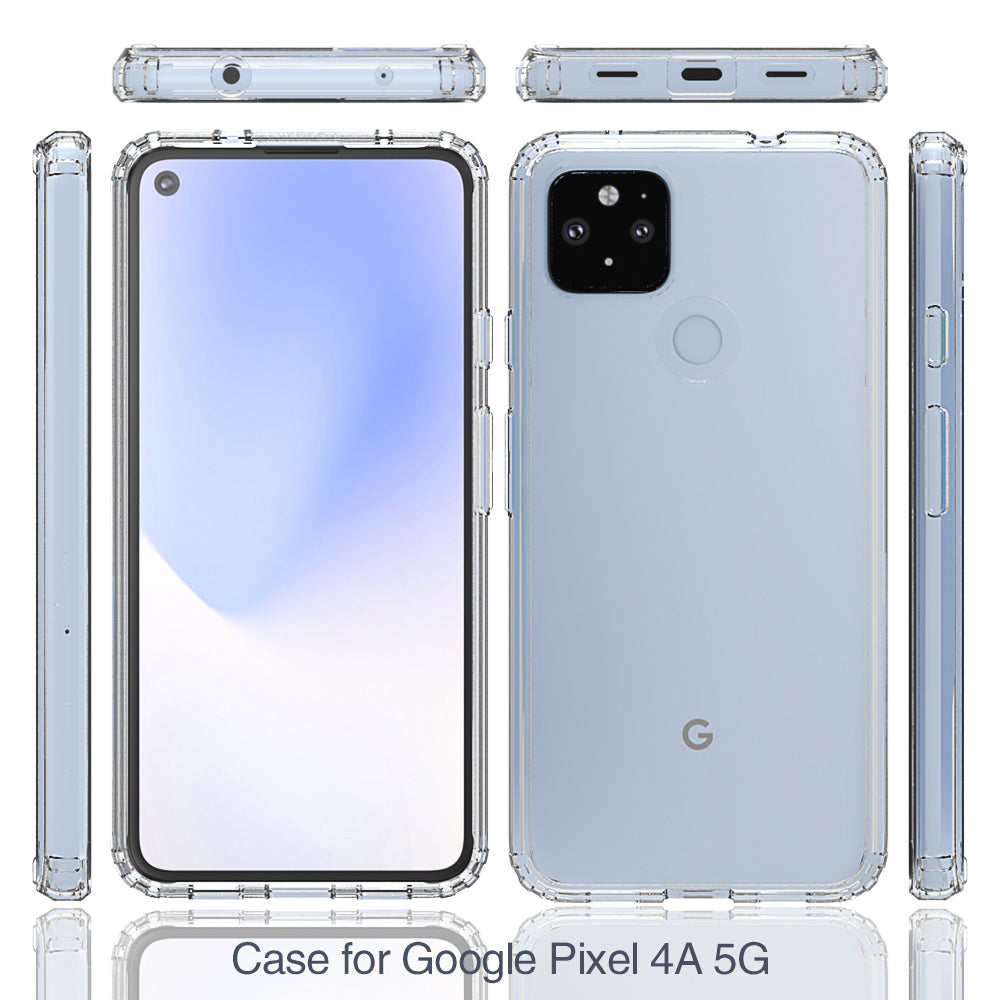 Clear Shockproof Acrylic+TPU Hybrid Case for Google Pixel 4a 5G