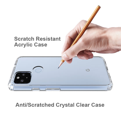 Clear Shockproof Acrylic+TPU Hybrid Case for Google Pixel 4a 5G