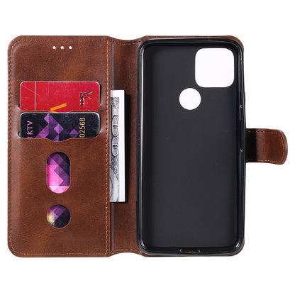 Classic Style Wallet Stand Flip Leather Phone Case for Google Pixel 5