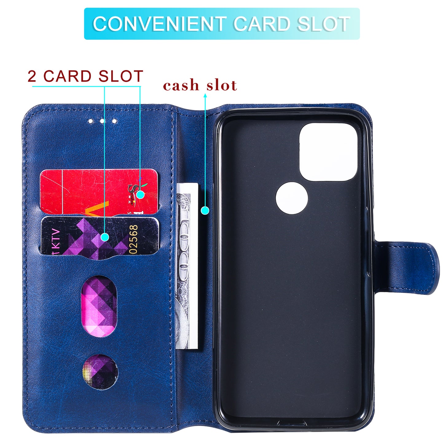 Classic Style Wallet Stand Flip Leather Phone Case for Google Pixel 5