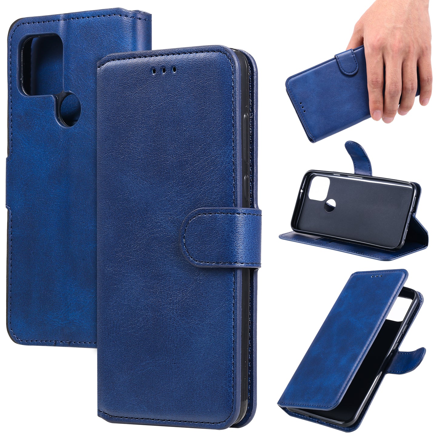 Classic Style Wallet Stand Flip Leather Phone Case for Google Pixel 5