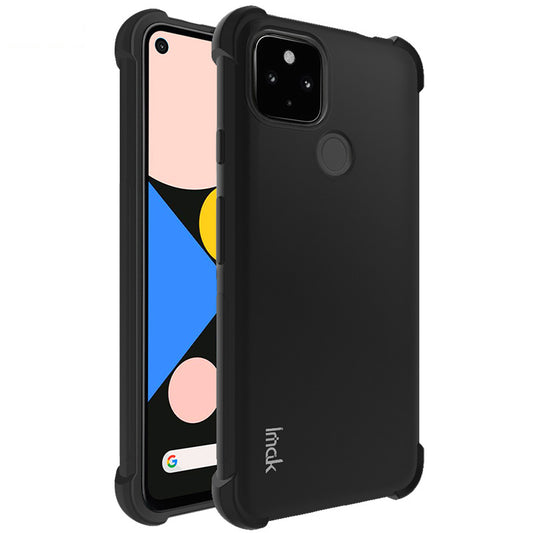 IMAK Shock Absorption Airbag TPU Case with Screen Protector Film for Google Pixel 5