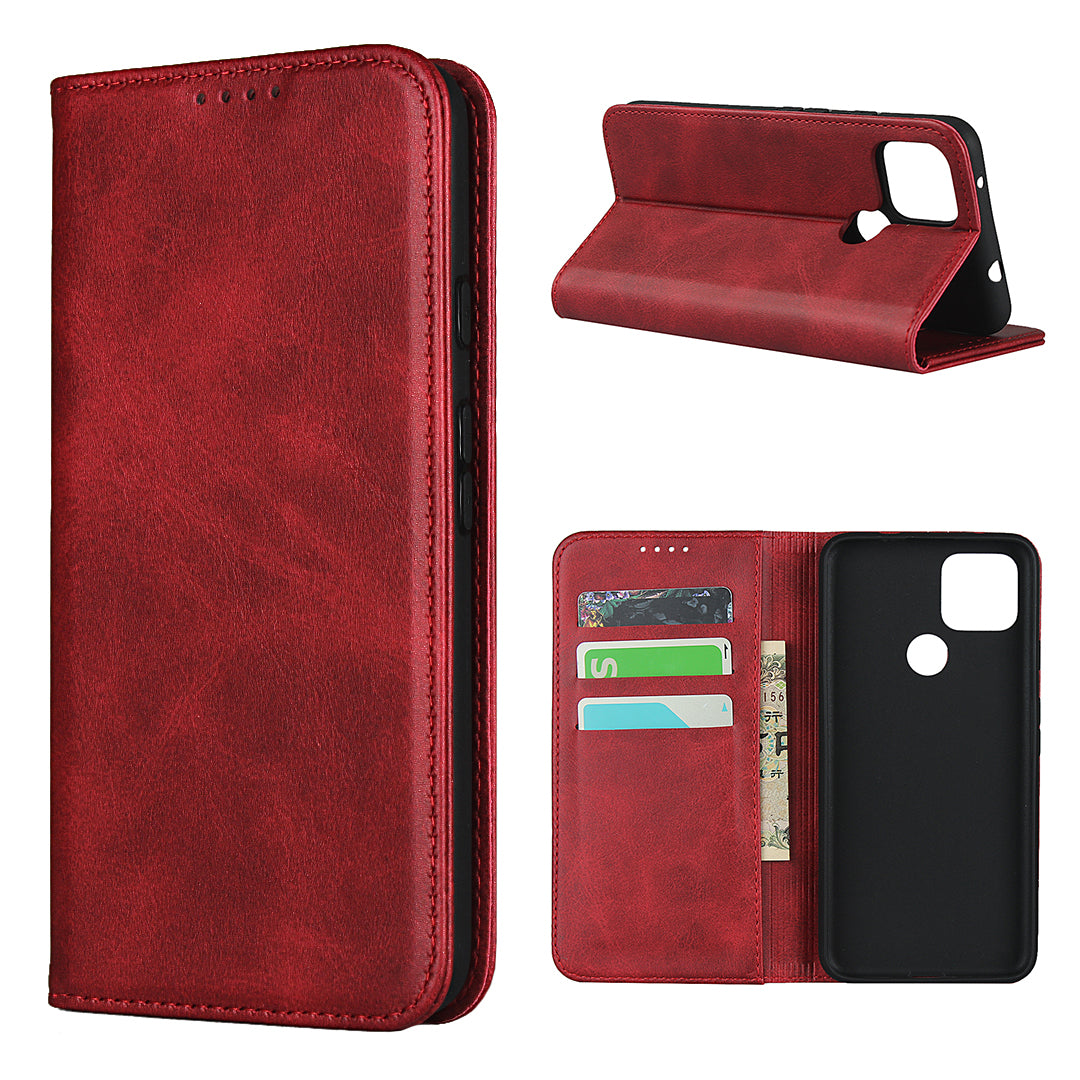 Auto-absorbed Wallet Leather Stand Cover Case for Google Pixel 4a 5G