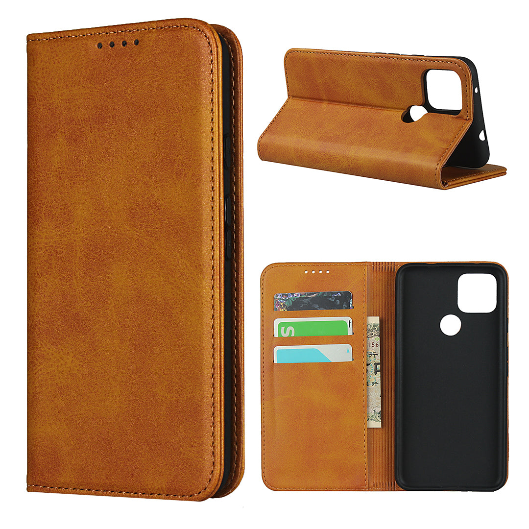 Auto-absorbed Wallet Leather Stand Cover Case for Google Pixel 4a 5G