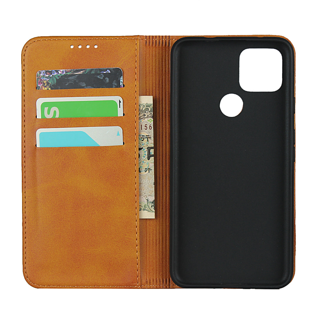 Auto-absorbed Wallet Leather Stand Cover Case for Google Pixel 4a 5G