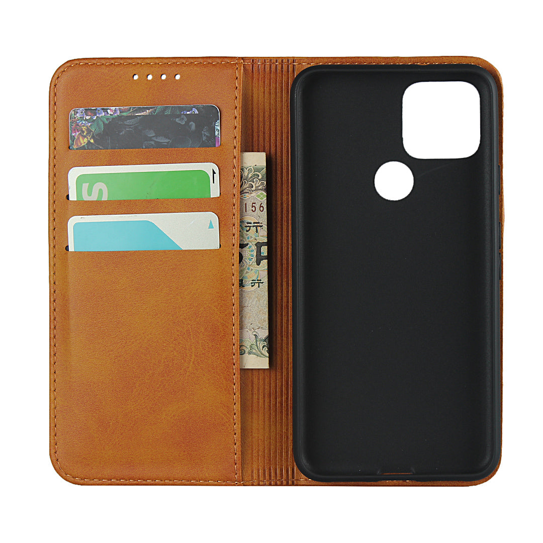 Auto-absorbed Wallet Leather Stand Cover Case for Google Pixel 5