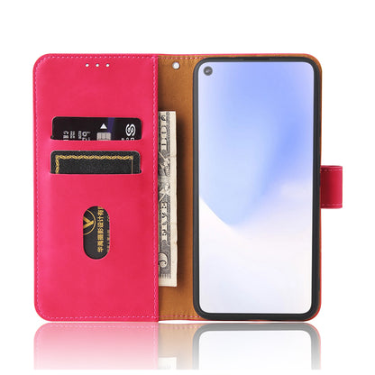 Skin-touch Folio Flip Leather Protective Shell for Google Pixel 5a 5G Wallet Stand Cover