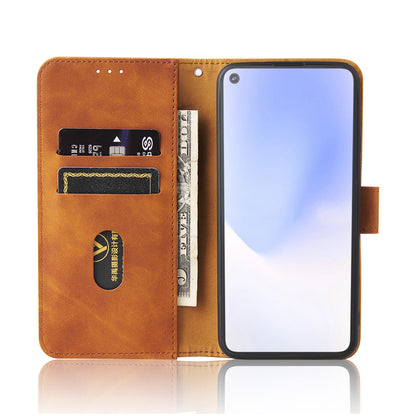 Skin-touch Folio Flip Leather Protective Shell for Google Pixel 5a 5G Wallet Stand Cover