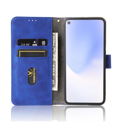 Skin-touch Folio Flip Leather Protective Shell for Google Pixel 5a 5G Wallet Stand Cover