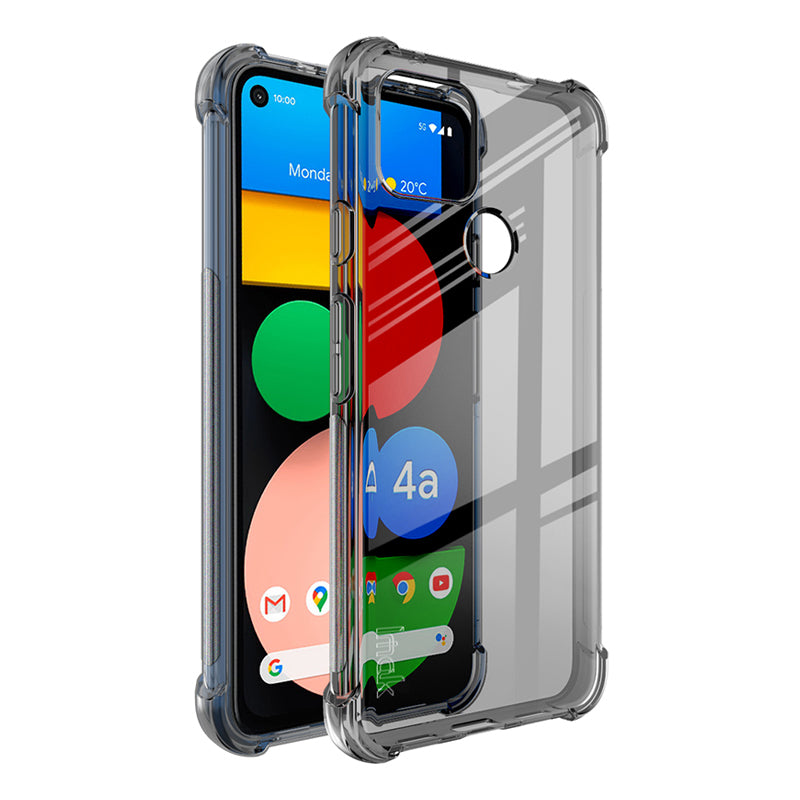 IMAK Four Corner Cushioned Full Protection TPU Soft Case + Ultra Clear Screen Protector for Google Pixel 5a 5G