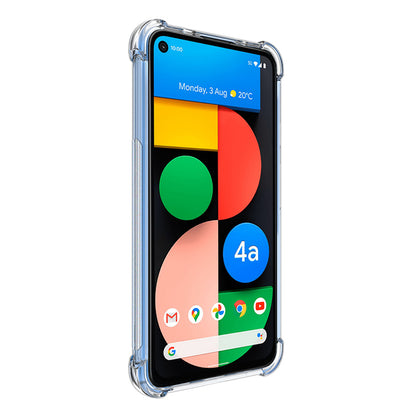 IMAK Four Corner Cushioned Full Protection TPU Soft Case + Ultra Clear Screen Protector for Google Pixel 5a 5G