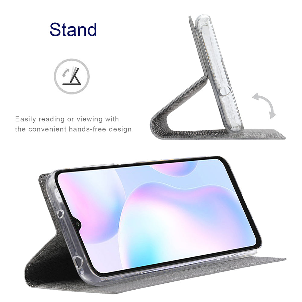 VILI DMX Series Stand Design Leather Phone Cover Case with Card Holder for Google Pixel 5a